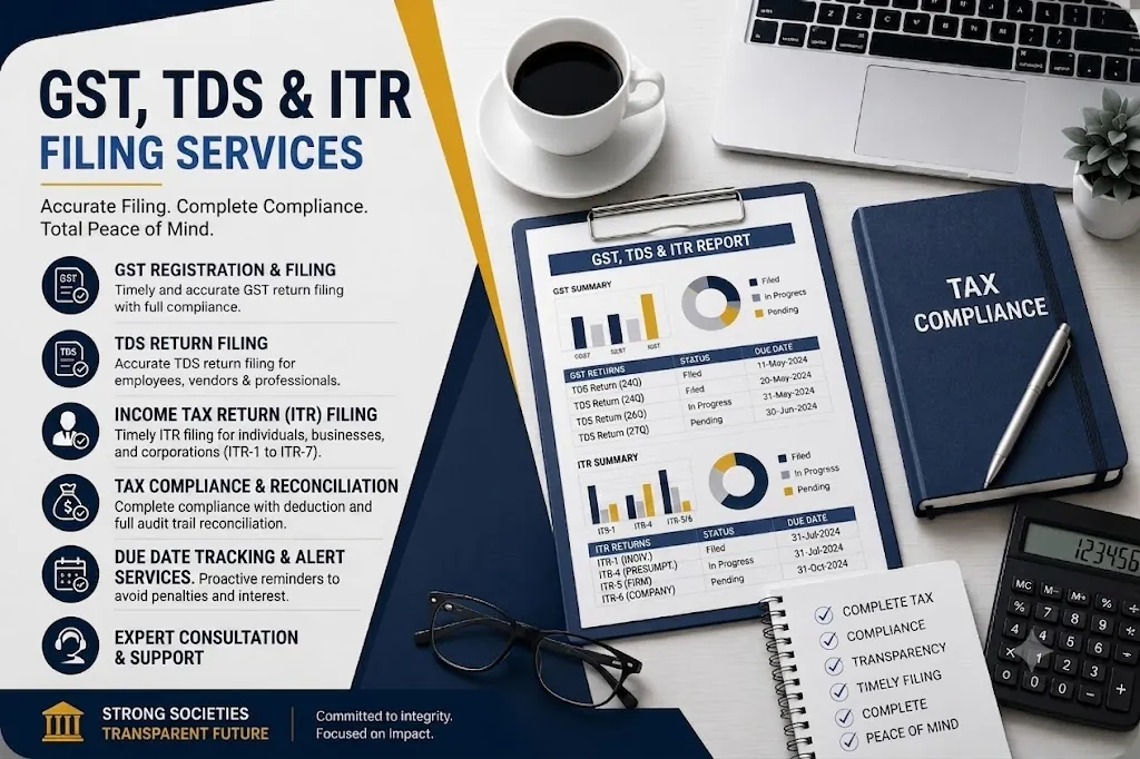 GST, TDS and ITR filing services for co-operative societies